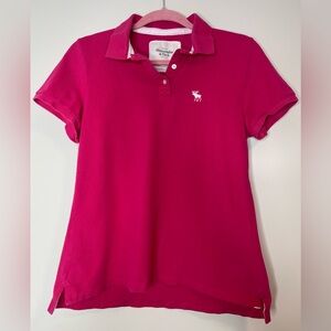 Abercrombie & Fitch Vibrant Pink Polo Shirt